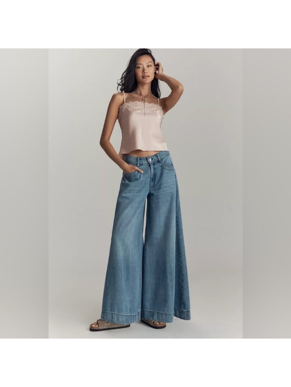 NWT Size 27 - ANTHROPOLOGIE Pilcro Mid-Rise Super-Wide-Leg Jeans (NWT US$ 158)